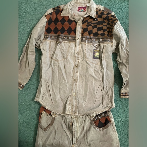 RARE Z ZIP CODE LONGSLEEVE DENIM SHIRT SIZE XL WITH MATCHING JEANS SIZE 40 - Picture 2 of 10